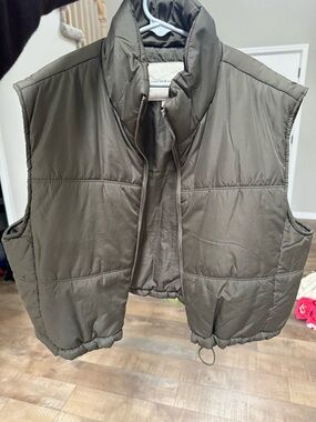 Dry Goods Olive Green Quilted Puffer Vest